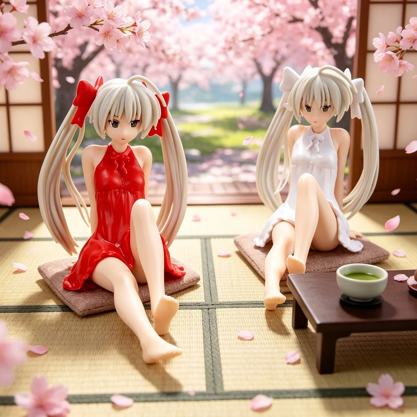 Yosuga No Sora Kasugano Sora PVC-Figur mit Rot-Weißem Outfit für Auto, Zuhause und Büro, Sammlerstück Anime-Figur