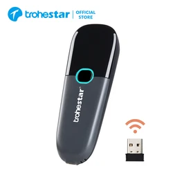 Trohestar Wireless Barcode Scanner 1D/2D QR Bar Code Reader 2.4GHz Scanner for IOS Android leitor de codigo de barra 2D Scanner