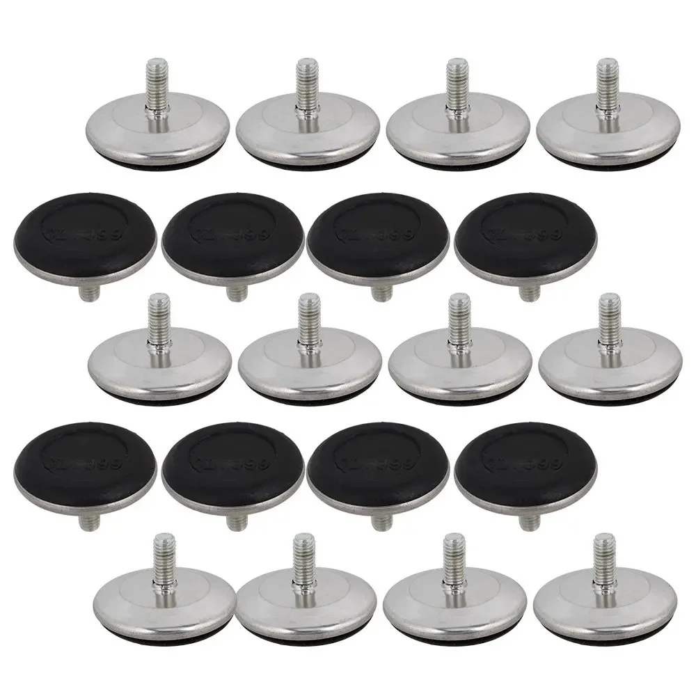 Czarny 50mm Dia podstawa M8 x 20mm regulowana noga meblowa stół poziomujący podkładka pod stopy opakowanie 20 sztuk — zdjęcie 2