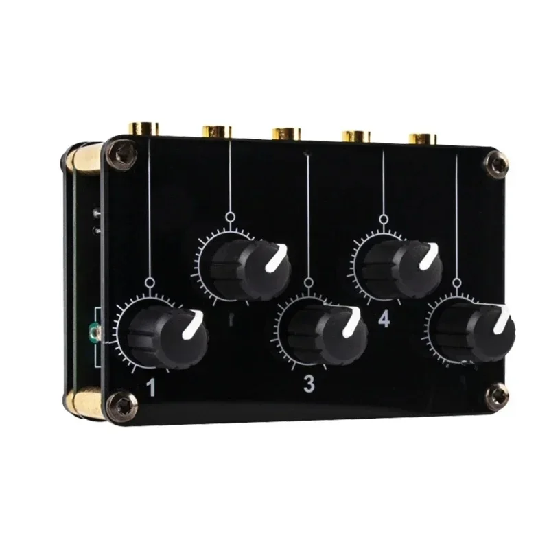 Mikser stereo 4 w 1 na wyjście AUX mikser pasywny 3,5 mm sterowanie poziomami linii Drop Shipping — zdjęcie produktu 7