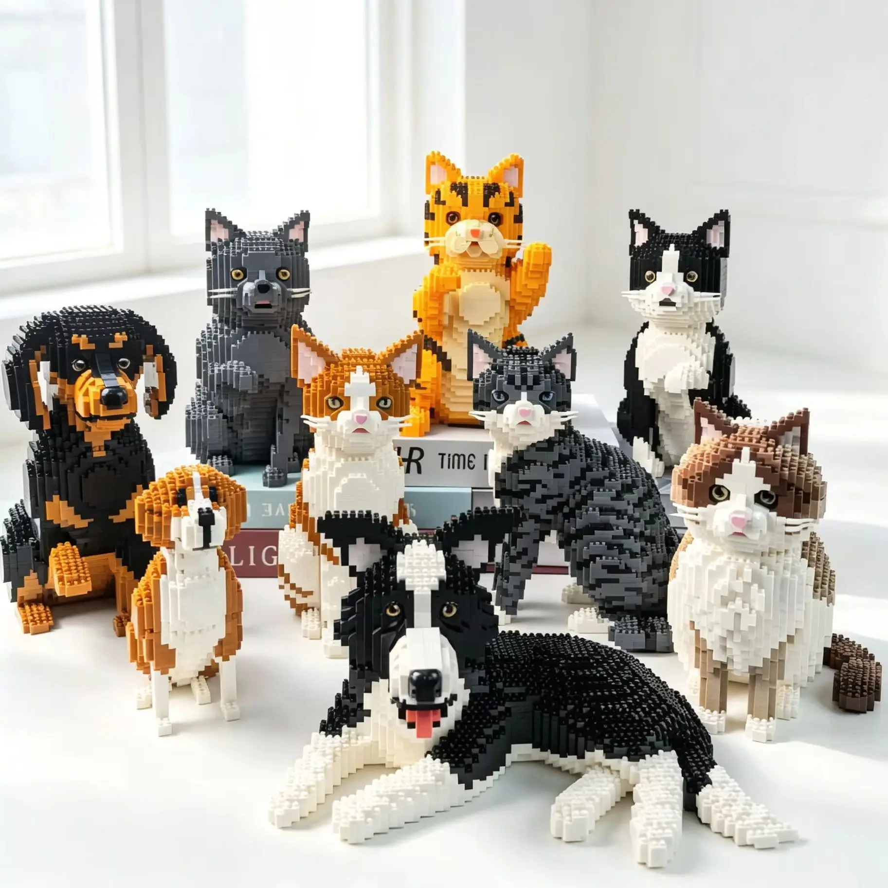 2 in 1 Cats Dogs Mini Building Blocks Puppy Beagle Ragdoll Cat Dog Husky Shiba Inu Model Micro Bricks Toy for Adult Gift 2026