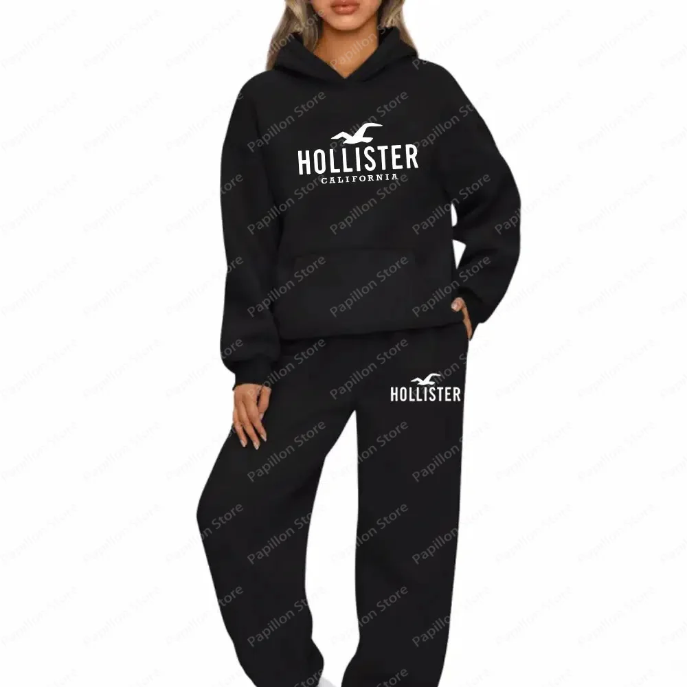 2024 Hoodie Two Women Tracksuit Casual Girls Tops Sports Suit Loose and Comfortable Daily Wear Piece Set Matching Sweatshirts