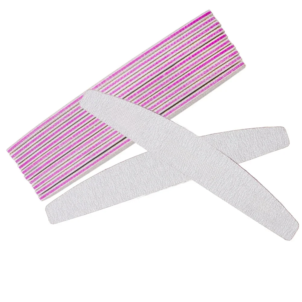 5/10 pièces ensemble de limes à ongles banane 180/240 grain papier de verre ponçage ongles tampon fichier fourniture professionnelle accessoires et outil de manucure
