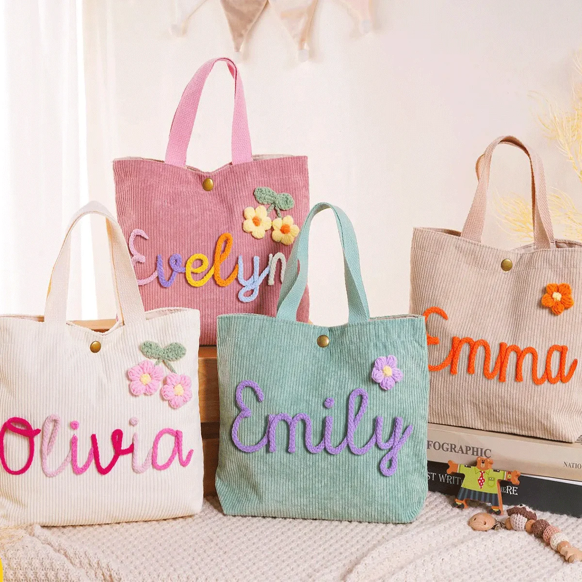 Personalized Name Handbag, Custom Tote Bag Gift