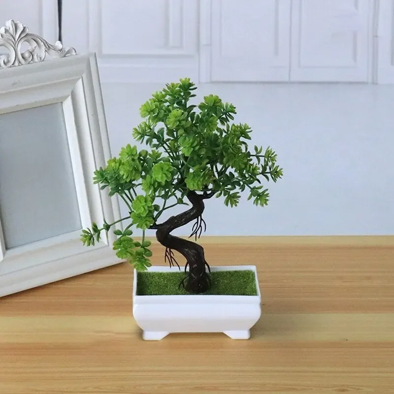 Pequeno vaso para arranjo de jardim, plantas plásticas, flor em vaso falso, decoração de mesa,