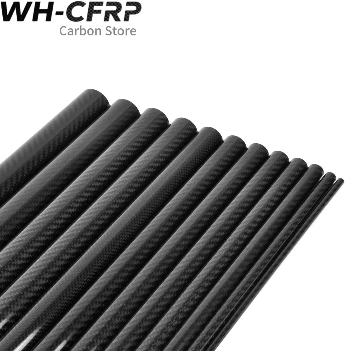 3K Carbon Fiber Tube 30mm 40mm 50mm OD 1000mm Length High Gloss Finish for RC Drone FPV Frame, Quadcopter, Robot Arm, Lightweigh