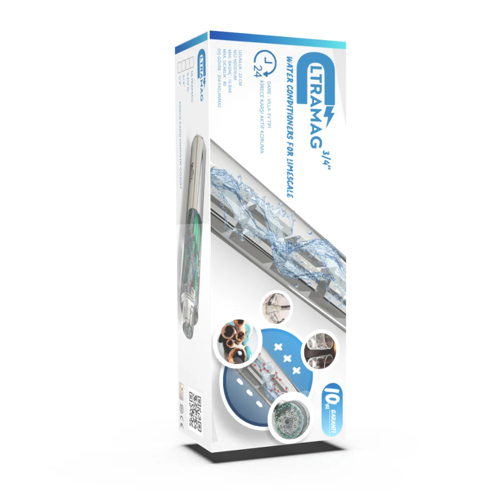 Ultramag Anti calcário removedor, água dura, amaciante prevenção escala, casa inteira