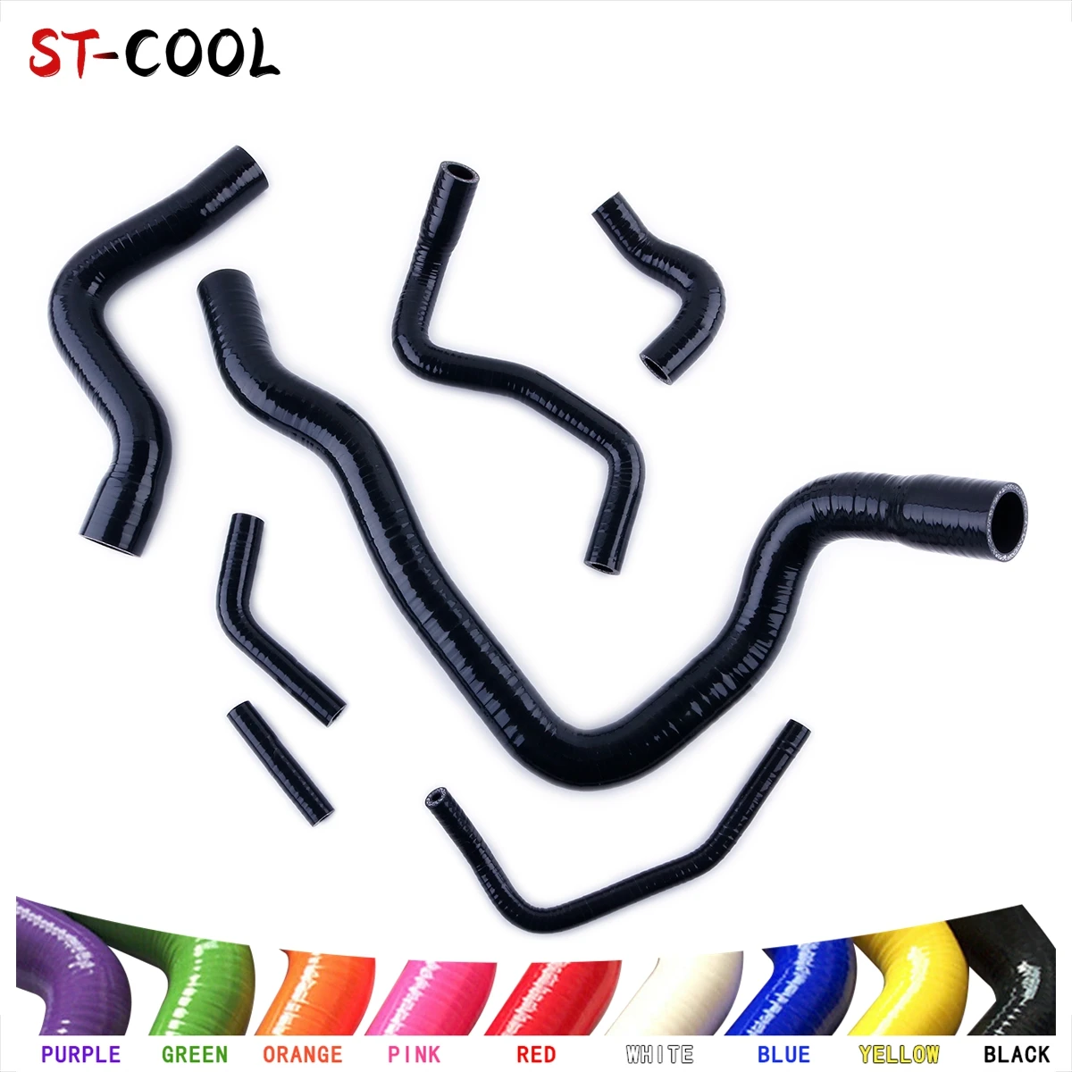 

For 1993-1997 Volvo 850 T5 T5R R 1998-2004 S70 V70 T-5 2.3T 1999 2000 2001 2002 2003 Radiator Hoses Kit Silicone Tubes 7Pcs