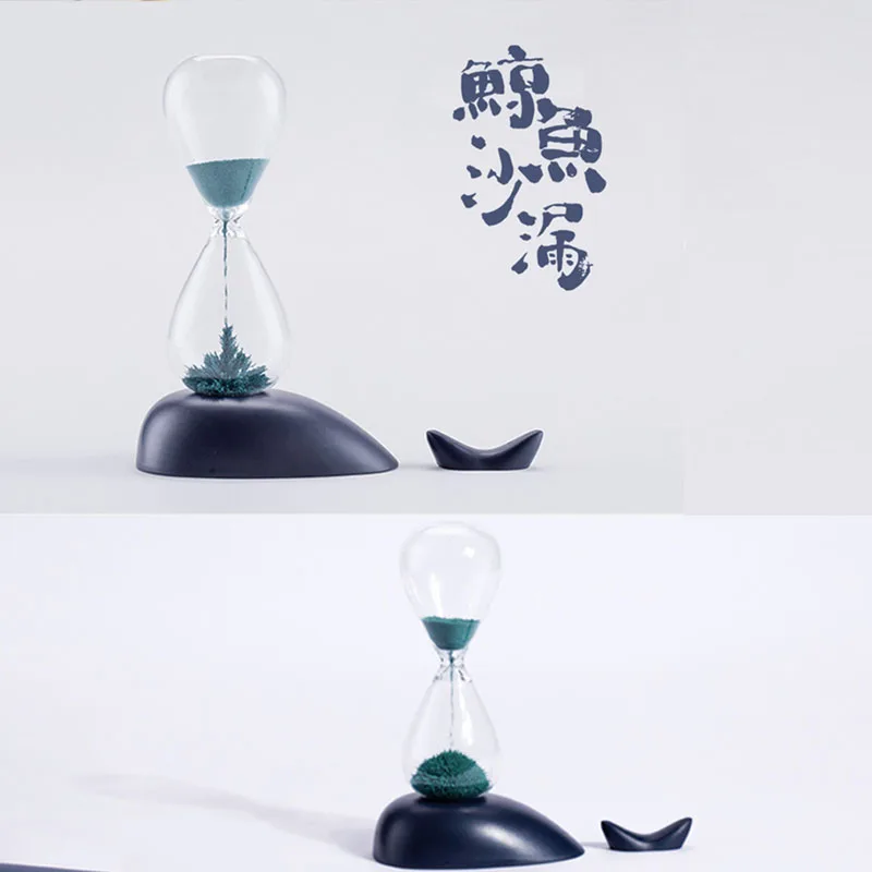 

Creative Whale Hourglass Luxury Living Room Decoration Glass Sand Bottle Gift Nordic Home Decoration Minimalist Desk Accessories