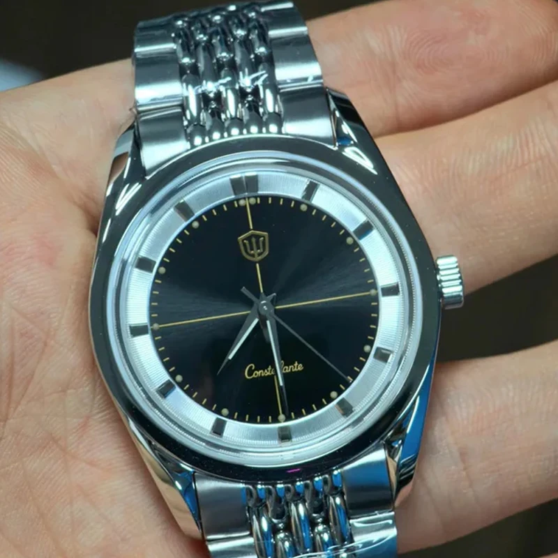 Watchdives WD1954 القطب الشمالي الكلاسيكي 36 مللي متر ساعة VH31Sweep الحركة الثانية 316L ساعات من الفولاذ المقاوم للصدأ الياقوت كريستال لومينوفا