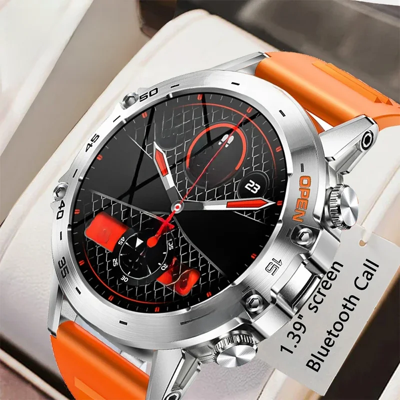 LIGE New1.39 "Bluetooth Anruf Smart Uhr Männer Outdoor Sport Fitness Herzfrequenz Gesundheit Überwachung Smartwatch für Android IOS telefon
