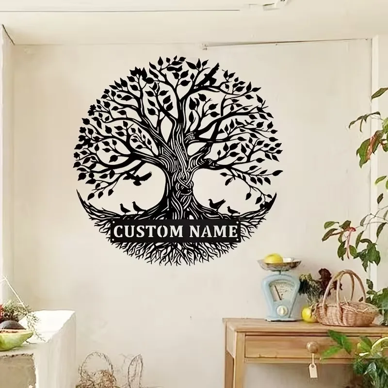 Customizable Tree of Life Metal Wall Art Decor with Branching Design, Unique for Large Space/Outdoor Decor, Metal Wall Art Decor
