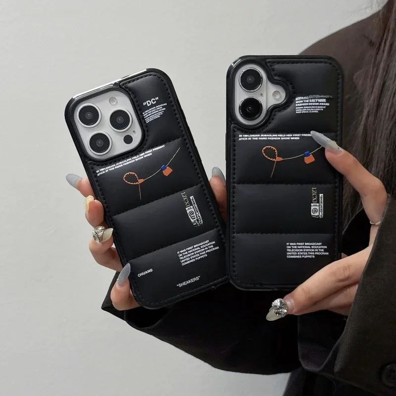 Luksusowe etui na telefon w kształcie sznurowadła do butów AIR, pasujące do modeli iPhone 11, 12, 13, 14, 15, 16, 17, 18 Pro Max Plus, 18pro, z wypełnieniem powietrzem, przypominające kurtkę puchową. — zdjęcie produktu 7