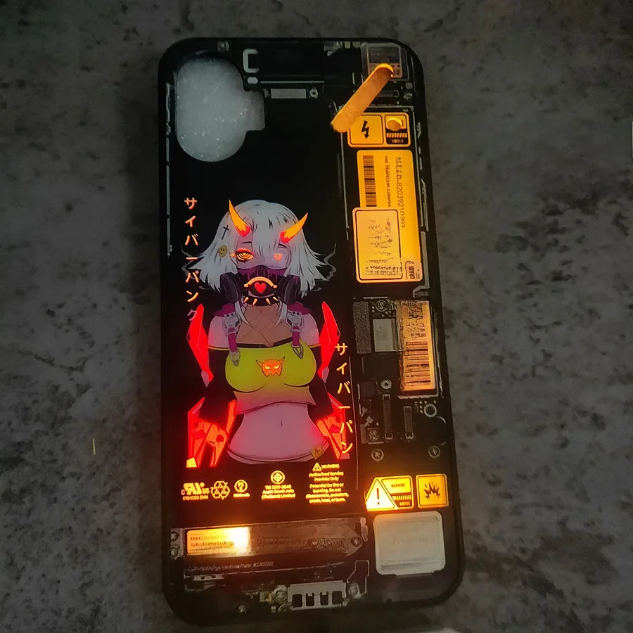 Etui LED Flash do Nothing Phone 1 2 3, Świecące Etui do Nothing Phone 1 One, Podświetlana Obudowa Szklana Coque Slim Akcesoria do Telefonu — zdjęcie produktu 7