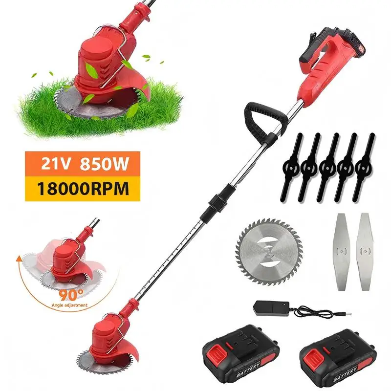 Tagliaerba elettrico pieghevole ad alta potenza da 18000 giri/min 850 W compatibile con batterie Makita da 21 V Tagliaerba elettrico