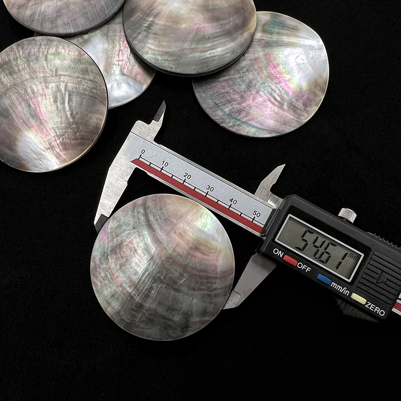 5pcs Beautiful Natural Mother Of Pearl Colourful Abalone inlay shell Width 54mm* thick 2mm,decorate instrument furniture artware