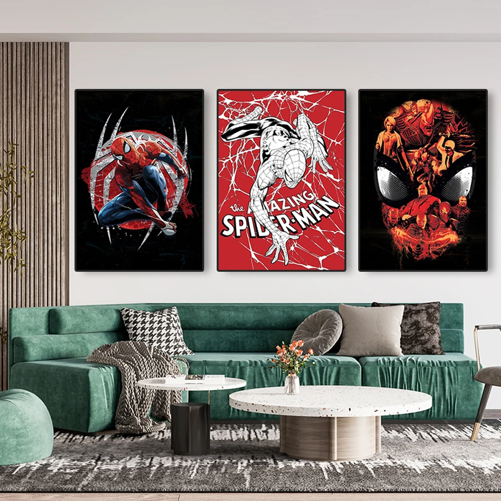 

Miniso Disney Marvel Spiderman Posters and Prints Pictures Wall Canvas Painting Living Room Decor Bedroom Decor Mural Home Decor