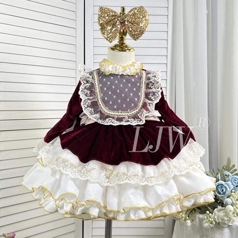 Lolita princess dress for girls Baby Birthday Dress Gorgeous and adorable girls' beauty pageant dresses Wedding flower girl dres