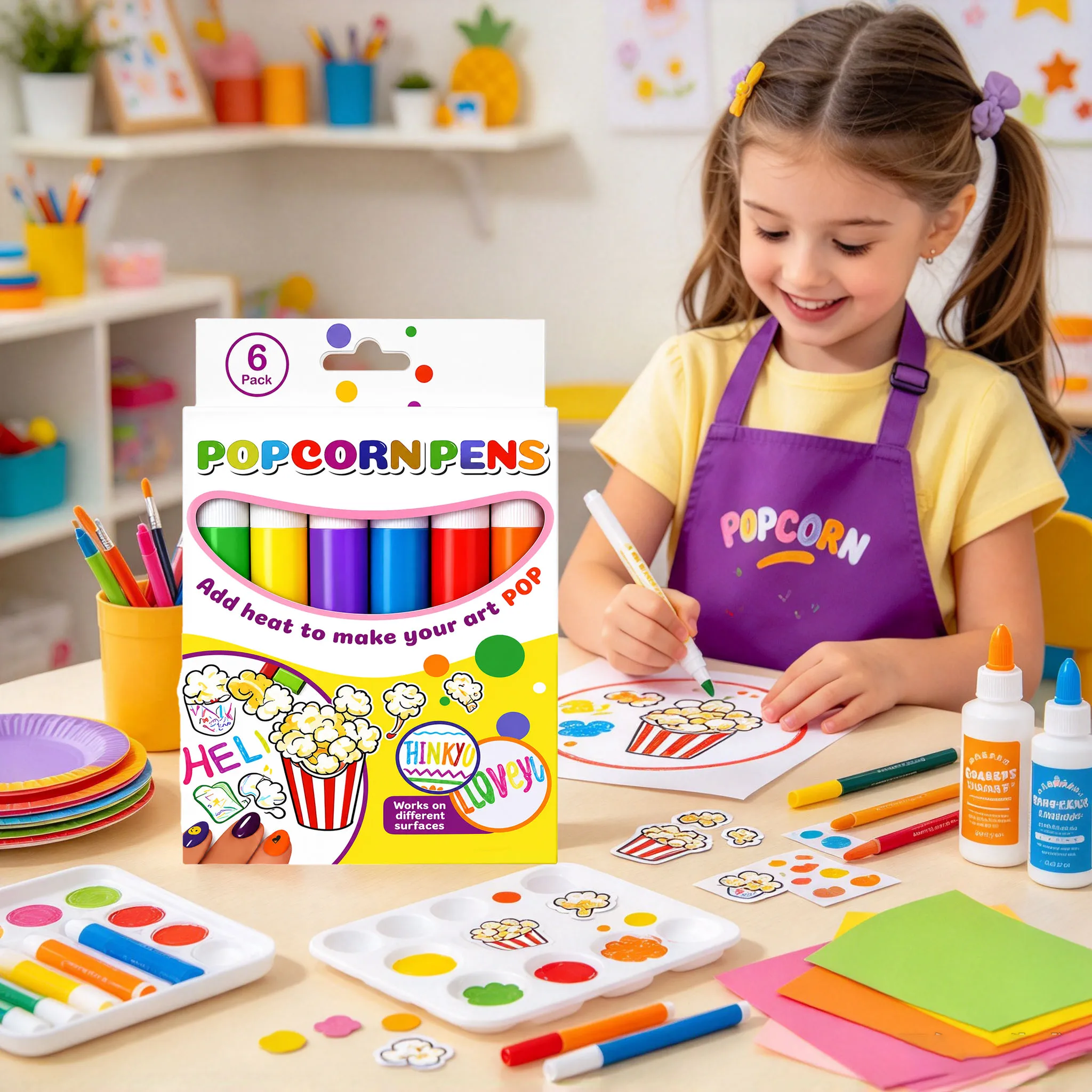 6 Kleuren Magic Popcorn Pennen - Copic Marker Sketch recensie en prijs