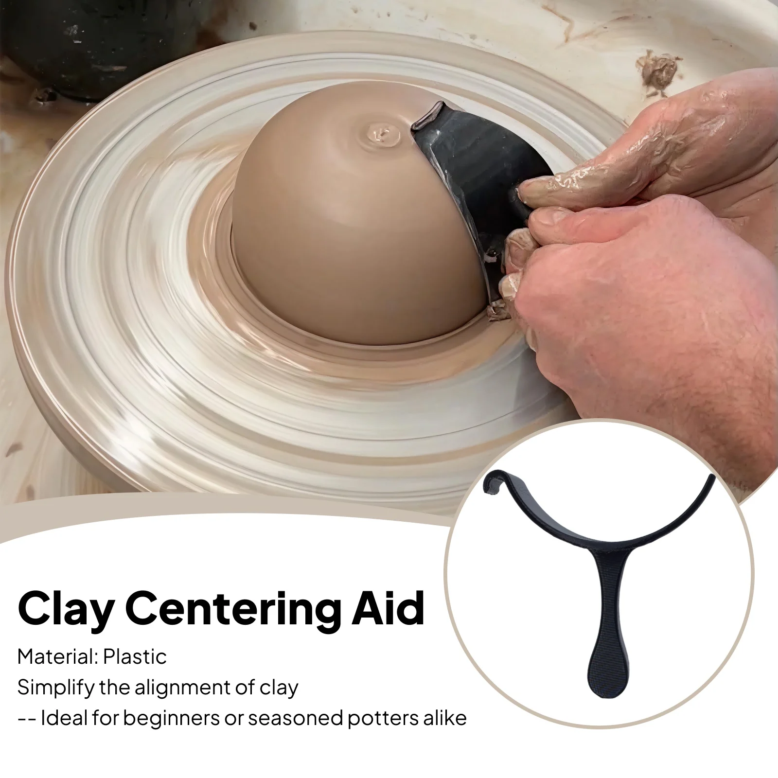 Ayuda de centrado de arcilla para lanzar ruedas, decorativa, portátil, multifunción, decoración de maceteros para el hogar, manualidades DIY, accesorios artesanales