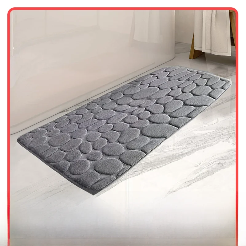 Große Badezimmer-Bodenmatte, rutschfest, saugfähig, Badezimmerteppich, lange Streifen, Badewanne, Bodenmatte, Heimdekoration, 19,7 x 47,2 Zoll Matte