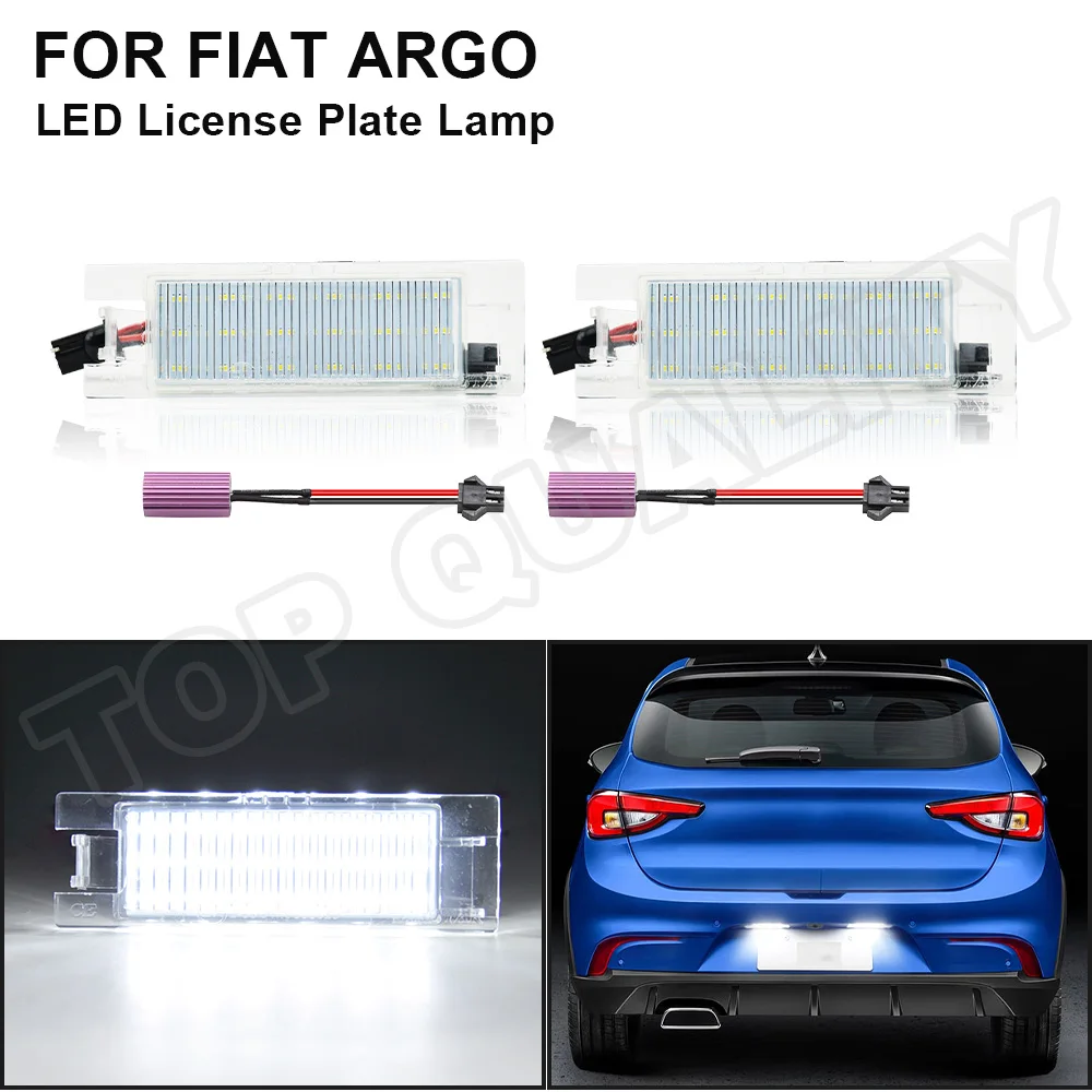 

For Fiat Argo Cronos Siena Idea Punto Linea Uno LED License Number Plate Light Car Styling Error Free Tail Lamp With Canbus