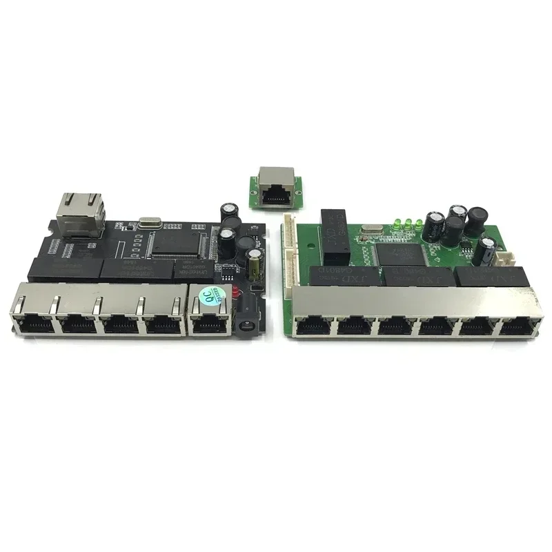 hub 5V 12V power pin printplaat OEM schroef gat OEM PBC 8 Poort Gigabit Ethernet Switch 8 Poort met 8 pin manier header 10/100/1000m - afbeelding 2
