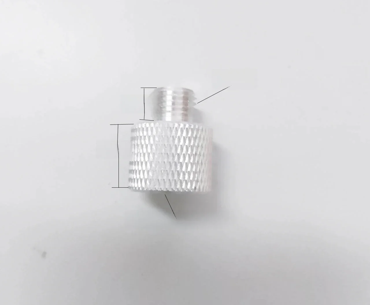 2 szt./20 szt. M10 żeński na 3/8 24 męski adapter do montażu śrubowego stop aluminium do anteny V — zdjęcie produktu 6