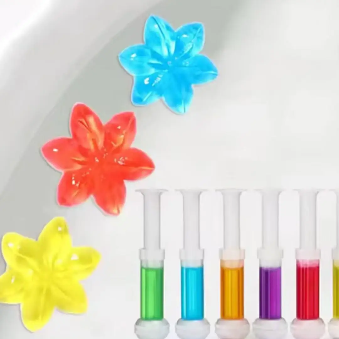Houseeker-Gel de limpieza de inodoro, fragancia, desodorante para inodoro, herramientas de limpieza de baño con flores