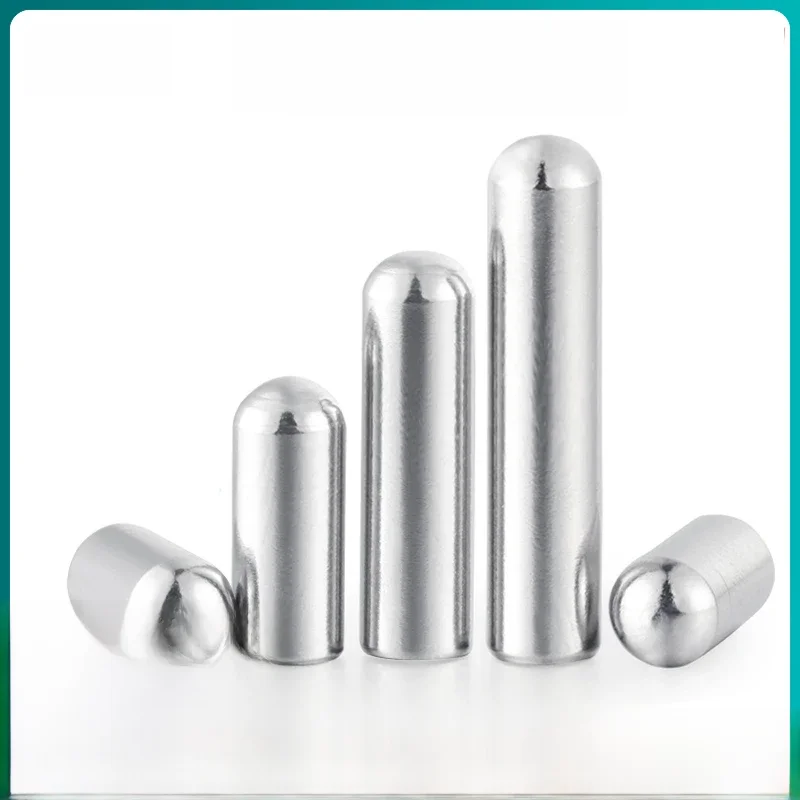 Goupille cylindrique à tête ronde en acier inoxydable 304, 10 à 50 pièces, M0.6 M0.8 M1 M1.2 M1.5 M1.8 M2 M2.3 M2.5 M2.8 M3 M4 M5 M6