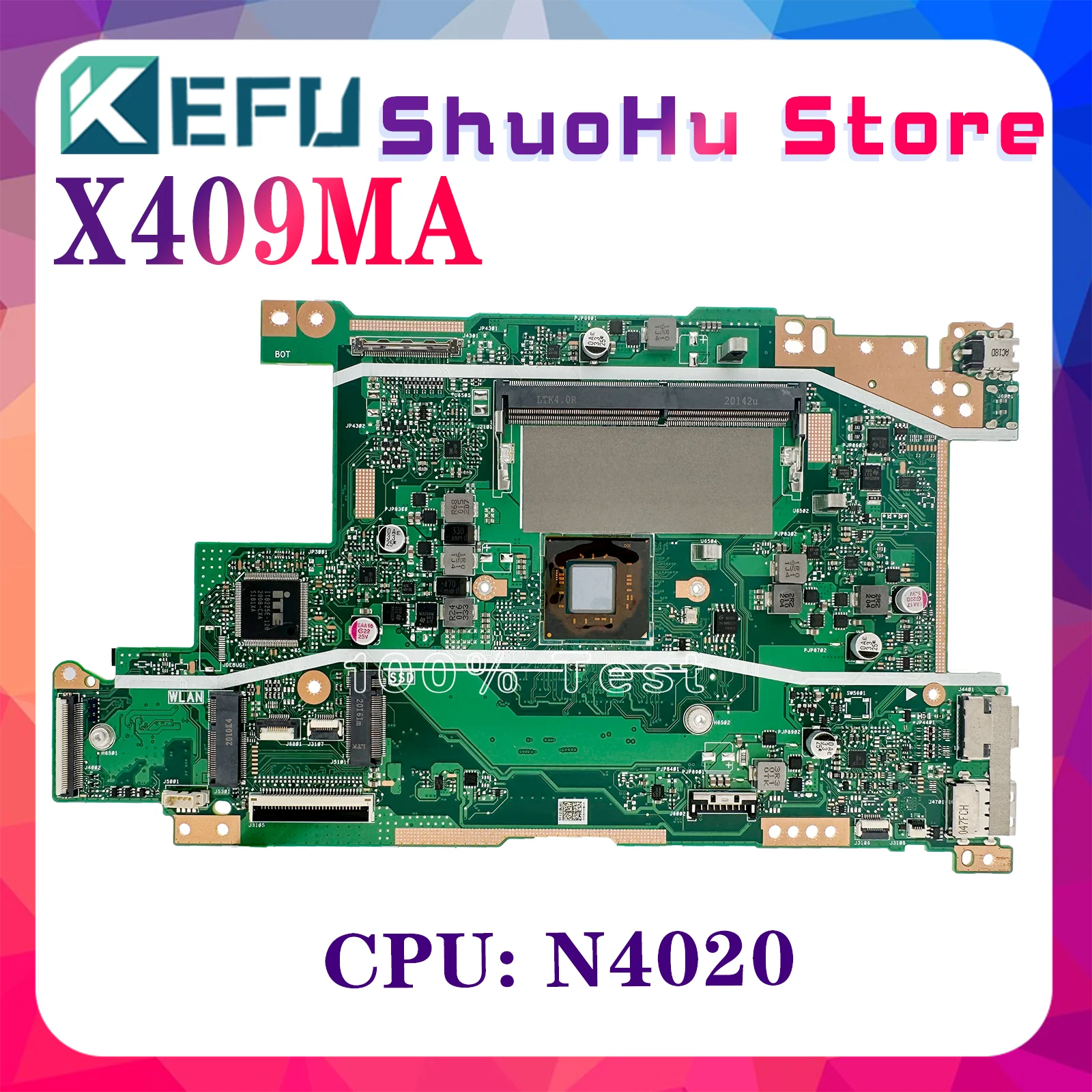 

X409MA With N4020 N4000 Notebook Mainboard For ASUS VivoBook X409MA X509MA X409M X509M Laptop Motherboard 100% Tested Working