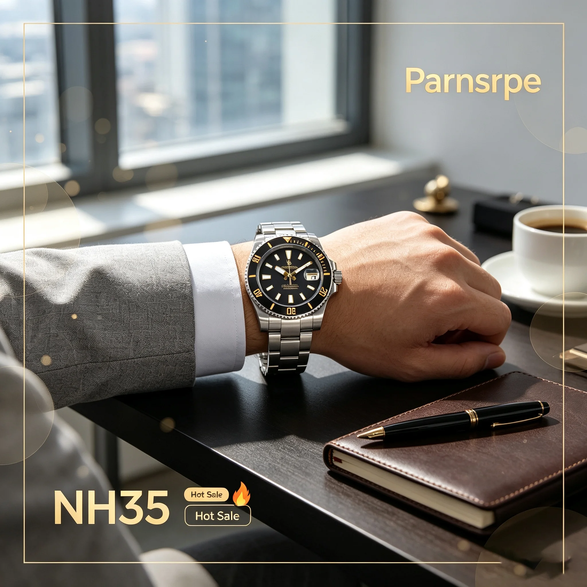 Parnsrpe Luxury Men's Watch Sub 114060 Automatic Mechanical Watches 40mm Black Wrist Water Ghost Vintage Diver Sapphire Crystal