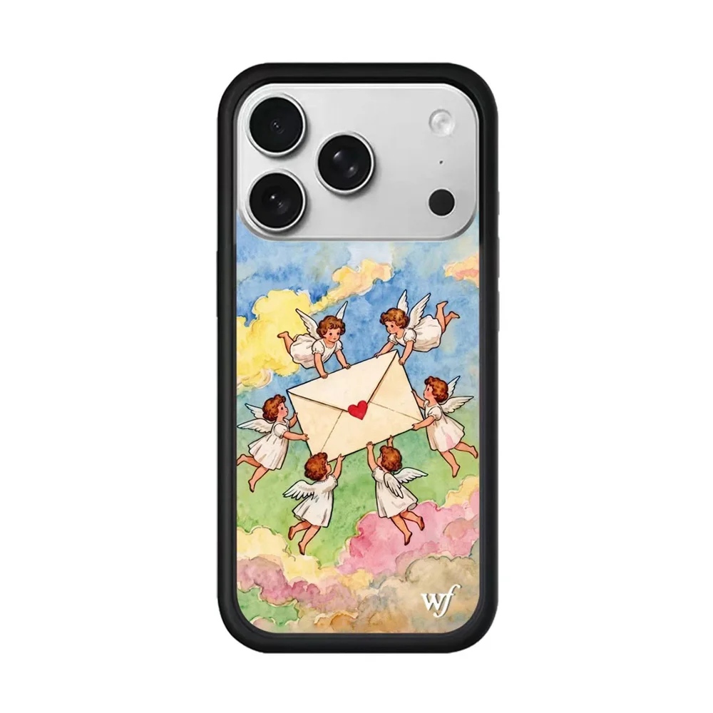 Nowe etui na telefon z motywem dzikich kwiatów, anioła i misia do iPhone 17 Pro Max 11 12 13 14 15 Plus 16 17 Air 16 Pro, 3D WF Cover Kitten Cases — zdjęcie produktu 6