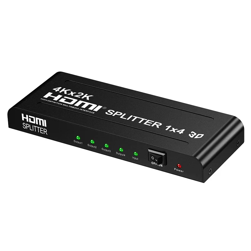 Full HD 1X4 HDMI Splitter Switch 1 In 4 Output 4K*2K 3D Video Audio Converter Adapter for PS4 Xbox HDTV