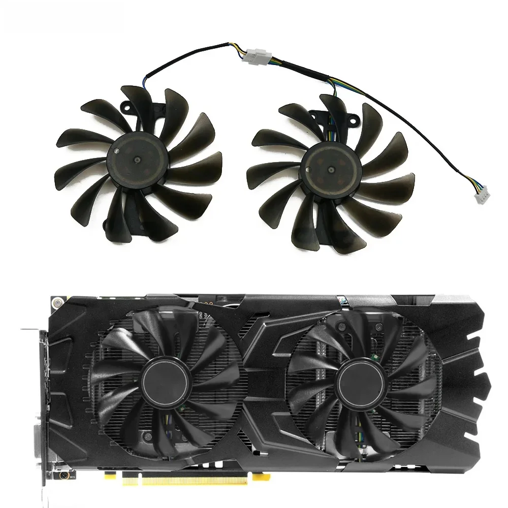 2szt/lot GTX1070 GTX1070Ti GTX1080 wentylator Do KFA2 GALAX GeForce GTX 1070 1070Ti 1080 EXOC SNPR Chłodzenie karty graficznej wymień wentylator — zdjęcie produktu 5