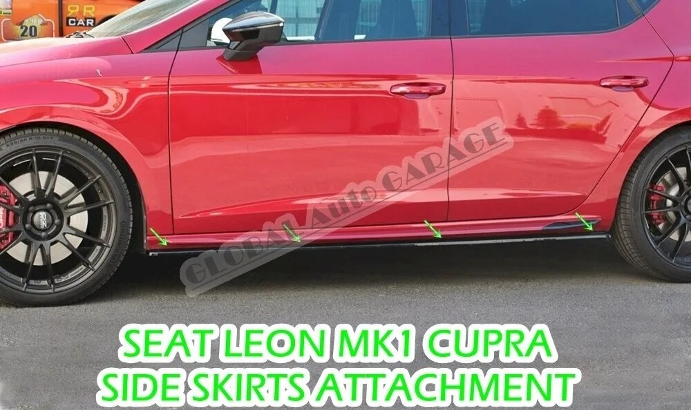 For Seat Leon Cupra Side Skirt Threshold+Side Skirts Attachment 1995-2005 Sill Trim Car Styling Auto Universal Spoiler Mud Flaps