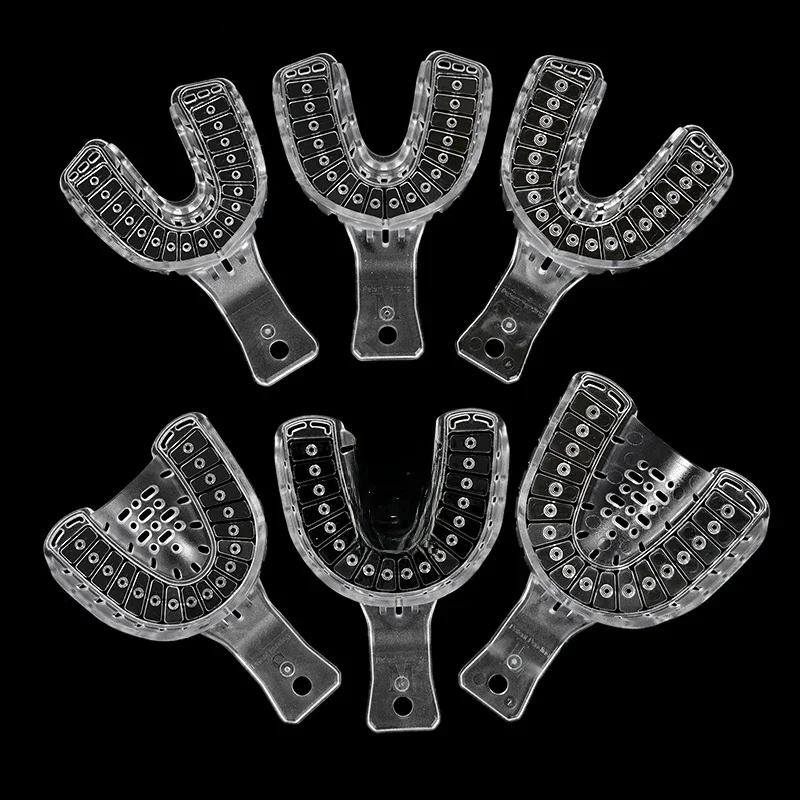 Plateaux porte-dents en plastique pour implant dentaire, matériel d'outil de dentiste, haute température, escalade S, M, L, ensemble de 6 pièces