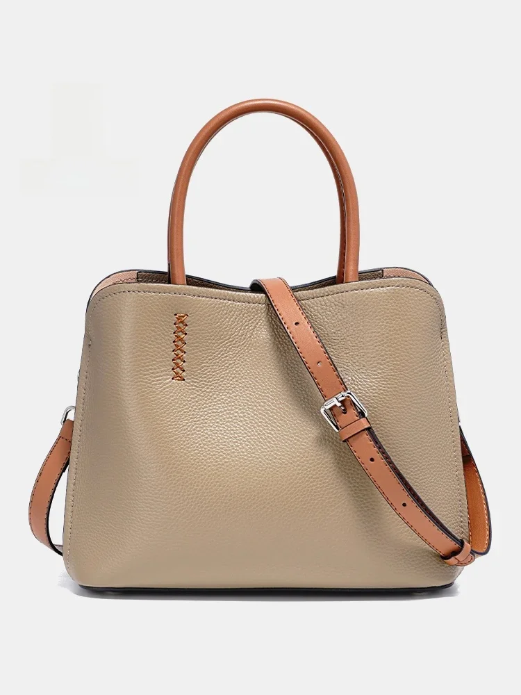 Zency Damska Torba Shopper z Prawdziwej Skóry, Designerska Torba na Ramię, Duża Torba typu Bucket, Torba Tote, Torba Crossbody, Bolso De Mujer — zdjęcie 2