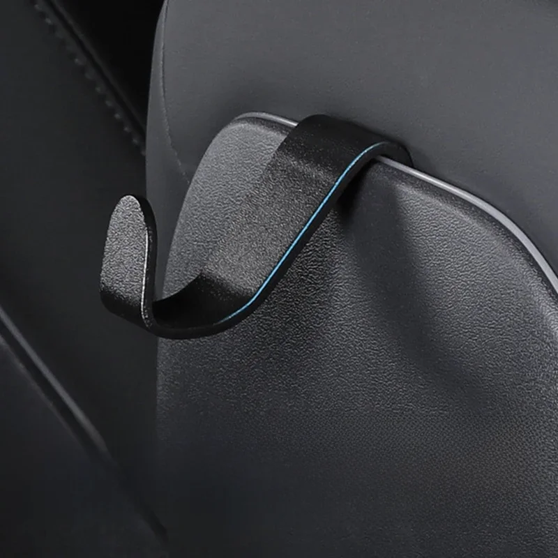 Car Rear Seat Hook for Tesla Model 3 Y S X Headrest Bag Coat Holder Aluminum Backseat Clothes Hanger Umbrella Hanger Accessories