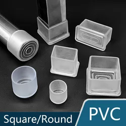 Transparente End kappe Silikon kautschuk Blank ing Stopper Abdeckung PVC quadratisch/rund