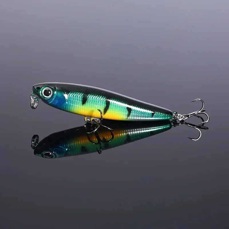 1 pièces leurre de pêche appât Swimbait Jerkbait crayon 55mm 3.2g marche chien leurres flottants basse appât luer flottant crayon Surface bâton
