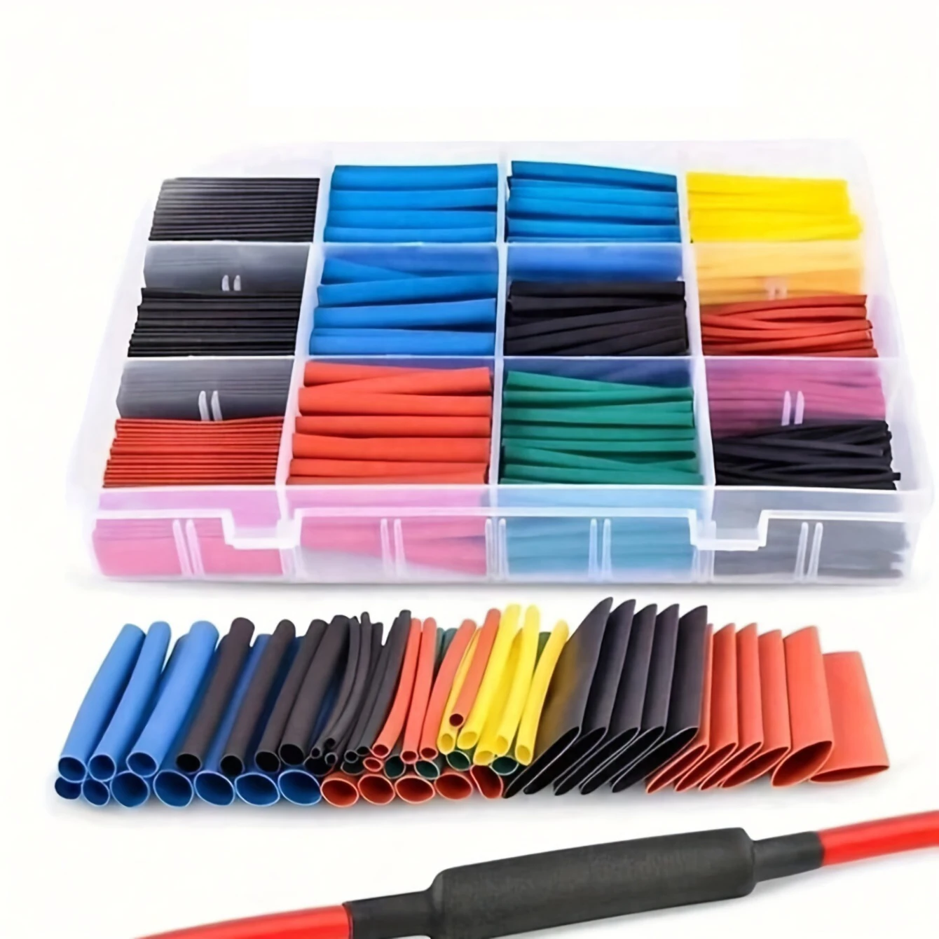 750pcs Heat Shrink Tubing 2:1, Eventronic Electrical Wire Cable Wrap, Assortment Electric Insulation Heat Shrink Tube Ki