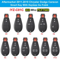 CN015100 Keyless go For 2011-2019 Chrysler Dodge Caravan Smart Car Key M3N5WY783X 5026591AK IYZ-C01C 433Mhz PCF7945