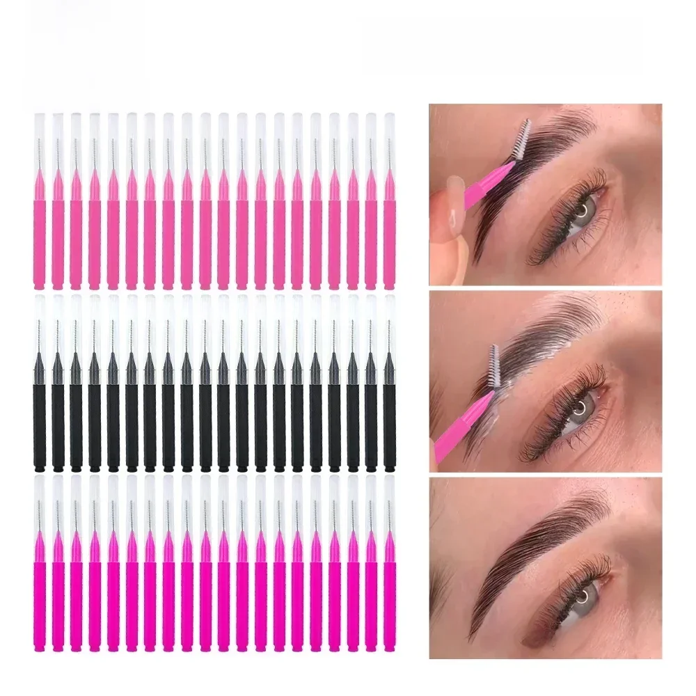 Mini brosse à sourcils jetable, 5/10/50 pièces, brosses de levage des sourcils, Micro brosse à cils pliable, outils applicateurs