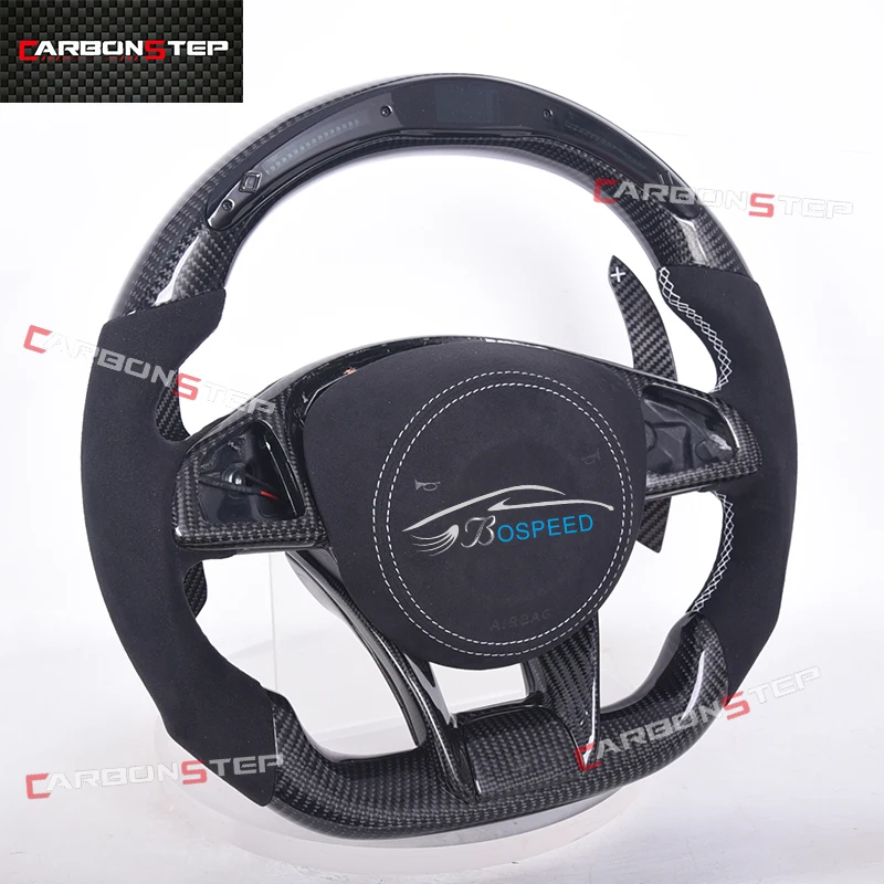 Upgrade Carbon Fiber Led Steering Wheel For Mercedes Benz W205 AMG W212 W213 CLA C300 W211 W222 GLE63 W220 W166 E53 45 W177 W176