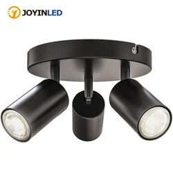 LED Ceiling Light GU10 Replaceable Bulb Directional Three-head Ceiling Spotlight for Living Room Surface Mount Spotlight