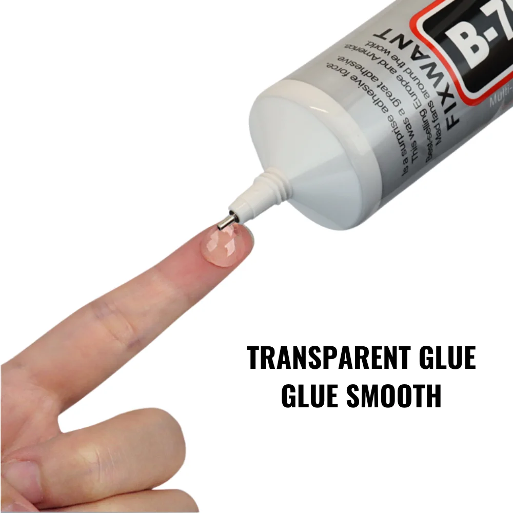 Imagem -03 - Universal Transparente Phone Screen Repair Cola Adesivo com Aplicador de Precisão Vidro Plástico Faça Você Mesmo B7000 15 ml 25 ml 50 ml 110ml