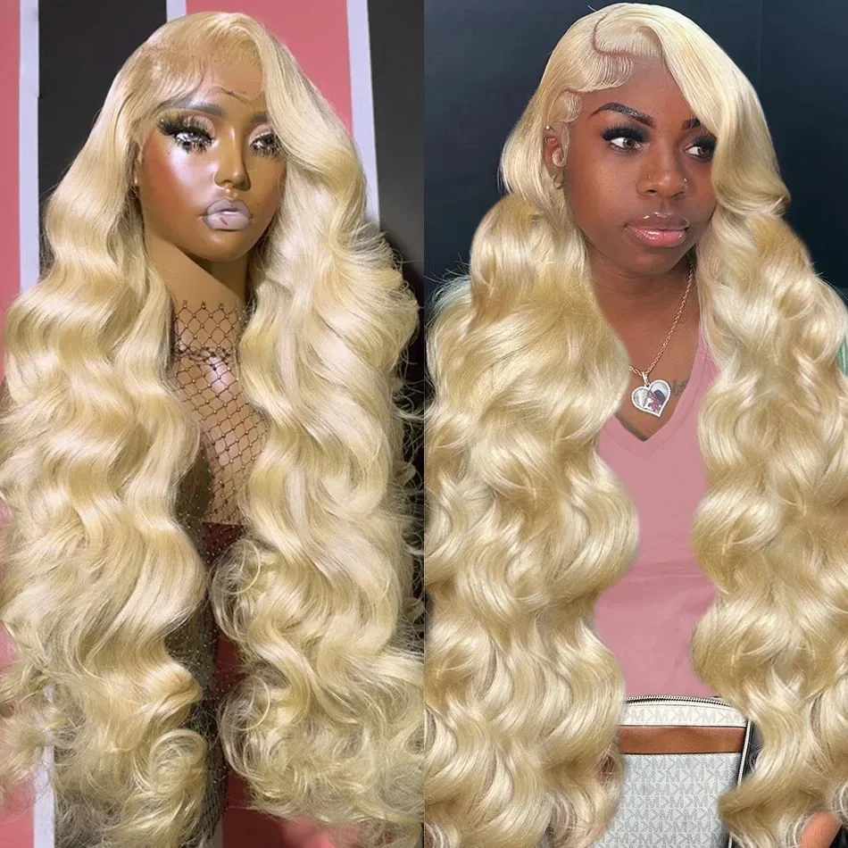 

Luvin 13x6 HD Transparent 613 Honey Blonde Body Wave Lace Frontal Human Hair Wig 30 34 Inch Lace Front Wigs Brazilian For Women