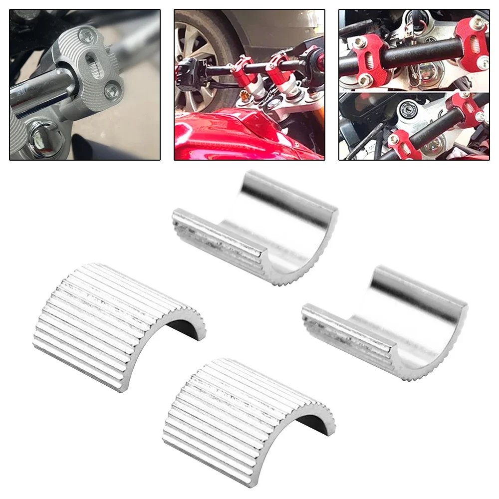 AliExpress NONE 4pcs/set Motorcycle Handlebar Riser Spacer Handle Bar Clamp Adapter 22mm to 28mm Aluminum Alloy Spacers for Bike Motorbike