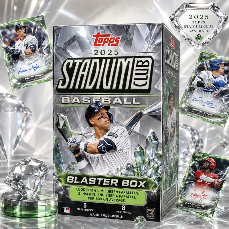 2025 Topps Stadium Club MLB Baseball Blaster Box 8 Packs Sports Trading Cards Collector Box Premium Gift
